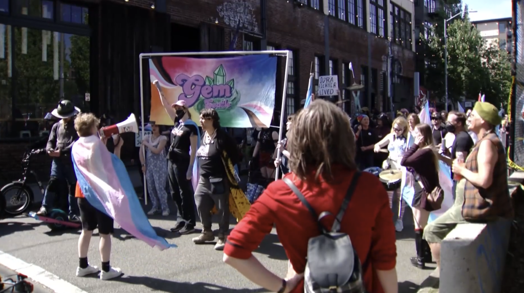 LGBTQ+ Advocates and Allies Rally for Seattle to Declare Emergency Order Helping Trans People